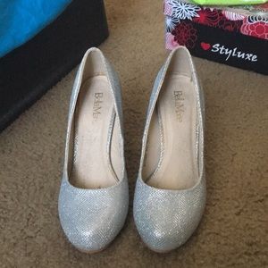 2 inch silver heels